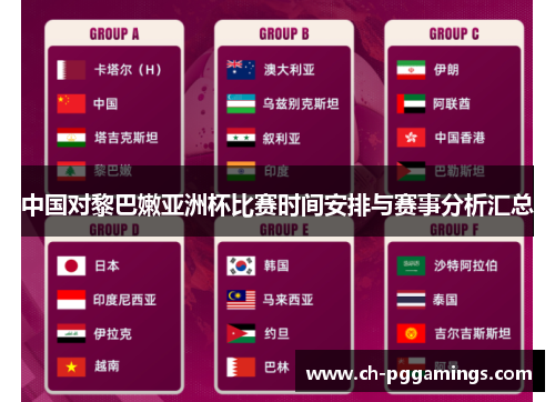 中国对黎巴嫩亚洲杯比赛时间安排与赛事分析汇总